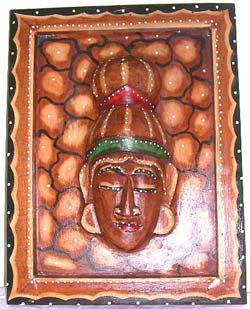 Eastern home handicrafts, plaques, wooden wall engravings, batik mask collectible, country home decor, interior design 