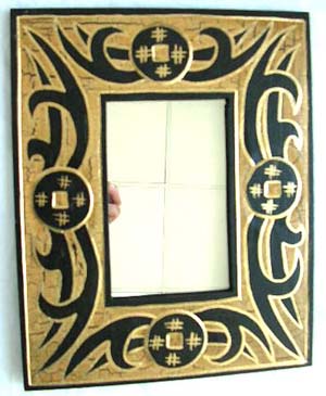 Native art designs, tribal framed mirror, wooden carvings, interior decor, indonesian handicrafts, handmade gifts, home mirrors 