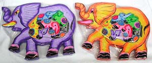 Elephant designed toy, kids bali colored game, animal picture puzzle, jigsaw puzzles, unique crafts, fun designed gift