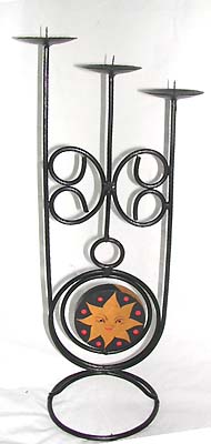 Indonesian dinning table accessory, metal iron candle holder, painted crafts, handicraft, figurine art, votive candle container