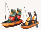 Fishing design statues, animal lover gifts, costume crafted table top decor, fun wooden designs, carved sculptures