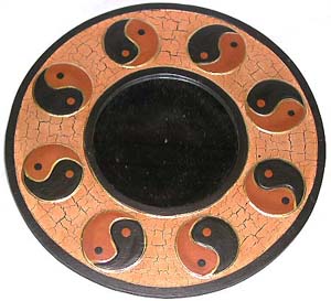 Indonesian mirror frame, painted wall decor, wooden handicrafts, interior design, wall furnishing, carved crafts 