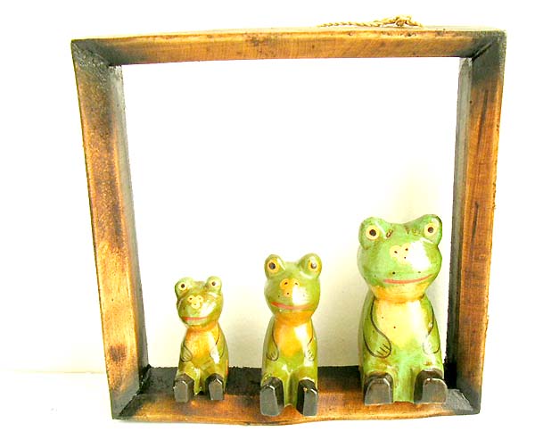 Fun frog decor, clothing hook, interior design, indonesian robe hangers, exotic white wood crafts,  artisan wood gift 
