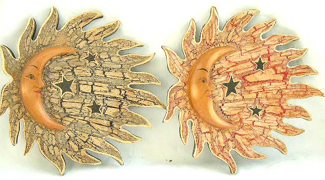 Celestial sun ornament, exotic batik carvings, interior designs, home furnishing, artisan novelties, indonesian folk art 