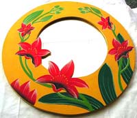 Garden decor, hand carved mirror frames, wooden bali art, decorative mirrors, artist inspired collectibles 
