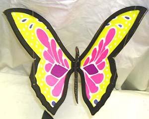 Fabric wind art, home decor, butterfly motif art, indonesian craft, handcrafted garden accessories   