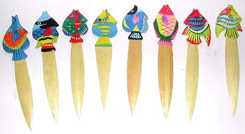 Bali letter opener, handcrafted office supplies, quality carved home crafts, notebook gifts, indonesian wood collectibles