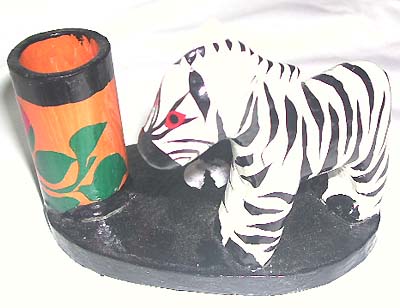 Fun tooth brush accessories, artsy bathroom gifts, wooden animal decor, home furnishing, antique style collectible