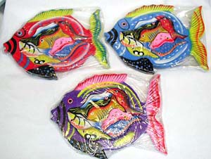 Bali collectible toys, kids fun fish puzzles, picture puzzle, handmade gifts, carved toy game