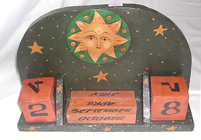 Artisan gifts, wooden calendar, reuseable calendars, handicrafts, home decor, art designs, celestial carvings 