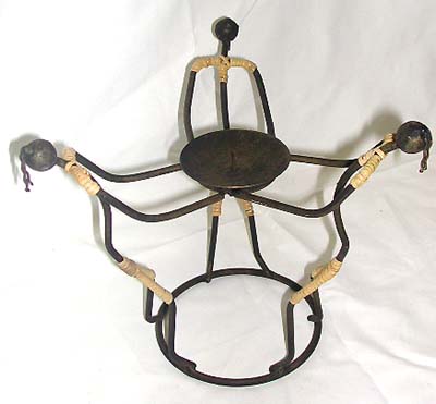 Batik figurine crafts, artist inspired candle stand, wrought iron decor, home furnishings, indonesian novelties