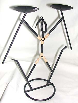 Crafted figurine, wrought iron candle holder, bali bali gift ware, home fashion product, batik votive stands, unique ornaments
