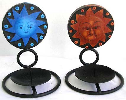 Painted art sculpture, trendy candle holders, bali ornaments, home fashion accessories, paradise figures, interior decor