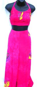 Balinese wrap pant set, womens fashion clothing, resort apparel, beach wear, summer fashions, indonesian tank top