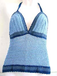 Fancy embroidery shirt, batik fashion clothing, crochet bra tops, halter top, summer apparel, vacation resort wear