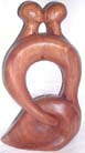 Handmade gift decor, decorative bali art, handicraft, wood kiss sculpture, abstract carvings, sculpted designs