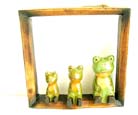 Fun frog decor, clothing hook, interior design, indonesian robe hangers, exotic white wood crafts, artisan wood gift 