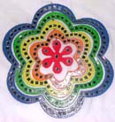 Rainbow colored decor, garden wind toy, bali whirlers, artisan novelty, folk art, kids room decoration 