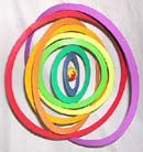 Beautiful hanging mobile, orbiting wind toys, artisan crafts, bali whirlibirds, folk art, batik decor