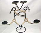 Dancing figure decor, iron candle stand, bali candle holder, balinese home accessories, lighting figurines, abstract art
