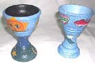 Painted cup, bali crafted cups, unique decor, balinese drink container, decorative designs, indonesian kitchen supplies